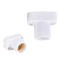 ที่วางโคมไฟสี่เหลี่ยมสีขาว, สำหรับหลอดไฟ LED E17 และ E14, ฐานทดสอบอายุ, 1 ชิ้น