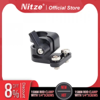 NITZE 15MM ROD CLAMP WITH 1/4”SCREWS for Lock 15mm Rod - N20F