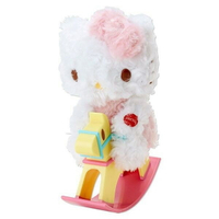 【UNIPRO】日貨 Hello Kitty 凱蒂貓 搖擺音樂木馬 絨毛玩偶 娃娃 擺飾 裝飾品  三麗鷗正版授權 KT