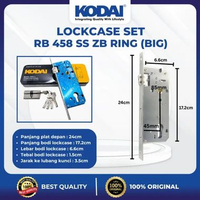 KODAI Lockcase Set Silinder Lock Body Kunci Pintu Swing Roller Pelor Original Pelor RB 458 RING