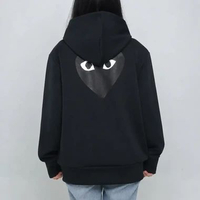 Jaket CDG PLAY BLACK HEART BLACK ZIP HOODIE 100% ORIGINAL Size L