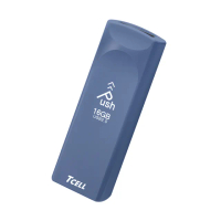 【TCELL 冠元】5入組-USB2.0 16GB Push推推隨身碟 普魯士藍