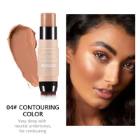 Concealer Stick Contour Neutral Makeup Smoother Moisturizing Concealer Highlighter Stick Double Head with Brush