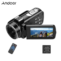 Andoer 4K Handheld DV Professional Digital Video Camera Camcorder 3.0 Inch IPS Monitor with Burst Shooting Anti-Shaking Function