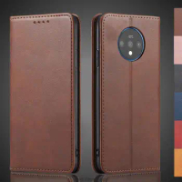 Magnetic attraction Leather Case for Oneplus 7T / One plus 7T / 1+ 7T Holster Flip Cover Case Wallet Phone Bags Fundas Coque