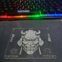 panel R233 motif samurai akrilik bening