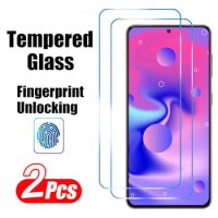 2Pcs Fingerprint Unlock Tempered Glass Screen Protector For Samsung Galaxy S24 Ultra Plus S21 S20 S23 FE S21 S22 S23 Plus Full