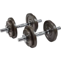BalanceFrom Contoured Handle Cast Iron Adjustable Dumbbell Weight Set,Gray dumbbell dumbbell set