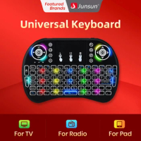 Junsun Wireless Keyboard English Version i8+ 2.4GHz Air Mouse Touchpad Handheld for Android Radio TV