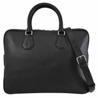 【BALLY】簡約經典LOGO烙印荔枝皮革手提兩用包商務包公事包(黑)