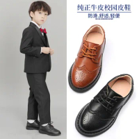 Leather Shoes Children's Shoes genuine leather boys shoes boy leather shoes British style performance kids leather shoes sale