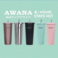 【AWANA】304不鏽鋼真空隔熱城市咖啡吸管杯700ml (MA-700)