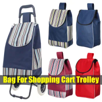 (Bag Only) Foldable Shopping Trolleys Cart Bag Pulling Trolley Shopping Cart Trolly Carriers Hand Trucks Luggage Grocery Storage