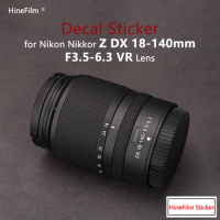 Lens Sticker for Z DX 18-140F3.5-6.3 Lens Premium Decal Skin for Nikon Z DX 18-140mm f/3.5-6.3 VR Lens Protector Wrap Cover Film