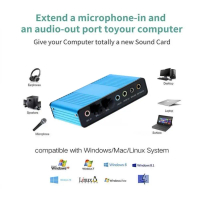 [จัดส่งทันที] USB 2.0 7.1 Channel 5.1 Optical Audio การ์ดเสียงเสียงภายนอก