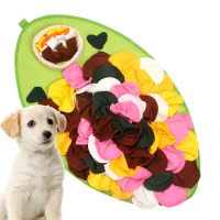 Dog Feeding Mat Puzzle Interactive Pet Snuffle Mat Dog Feeding Puzzle Treat Dispensing Dog Toys Smell Training Blanket Dog