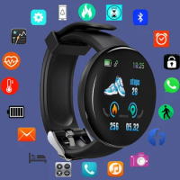 D18 smart Bracelet color round screen heart rate blood pressure sleep monitor walking exercise fitness smart Watch mens watches