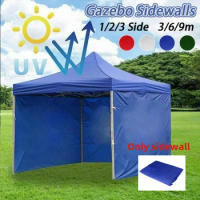 Canopy Tent Sidewall Without Frame and Top Cover Waterproof Oxford Cloth Gazebo Tent Outdoor Folding Sidewall Tent for BBQ