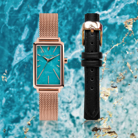 Relax Time 璀璨雋永系列 湖水淺藍 綠松石紋米蘭帶手錶 加贈真皮錶帶 RT-99-5