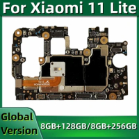 Motherboard for Xiaomi Mi 11 Lite M2101K9G, Unlocked 5G Mainboard, 128GB, 256GB Logic Board, Snapdragon 780, Global Version