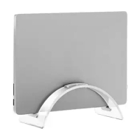Vertical Laptop Stand Heat Dissipation Non Slip Laptop Stand Acrylic Invisible Desktop Notebook Dock I Pad Pro Tablet Stand Home