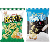 卡滋 格子脆(1入) 酸奶洋蔥口味／鹽之花風味 款式可選【小三美日】DS016891