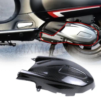For Vespa GTS 300 HPE GTS300 HPE Accessories Engine Cover 100% Carbon Fbier Heat Shield Insulation Protector