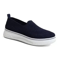 Dr. Kevin Sepatu Olahraga Sport Wanita Sneakers Rajut Slip On 559-014 Navy 38