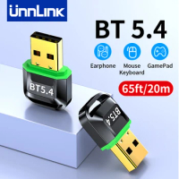 Unnlink USB Bluetooth 5.4 5.3 5.0 Dongle Adapter for PC Speaker Wireless Mouse Keyboard Music Audio Receiver Transmitter