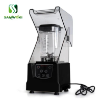 Covered Smoothie Machine 1000W 2L commercial professional smoothies powerful blender food mixer ice juicer Milk shake machine