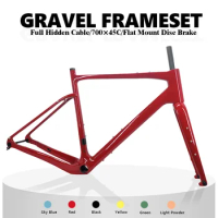 New Carbon Gravel Frame 700C Bike Frame BB386 Gravel frame disc carbon gravel bicycle frame gravel fork gravel bike frameset