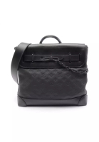 Louis Vuitton 二奢 Pre-loved Louis Vuitton Steamer PM taurillon monogram Messanger bag leather black 2WAY