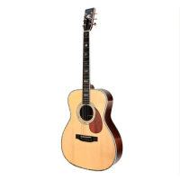 Enya T-10OM 41 inch Solid Spruce Guitar Acoustic With Strap/Case