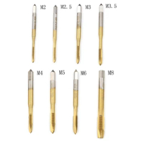 M2/M2.5/M3/M3.5/M4/M5/M6/M8 HSS Metric Straight Flute Thread Screw Tap Plug Tap High Quality