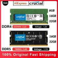 Crucial DDR5 4800MHz 5600MHZ RAM 16GB 32GB Notebook Memory DDR4 3200MHz 8G 16GB 32GB for Dell Lenovo Asus HP Laptop Memory Stick