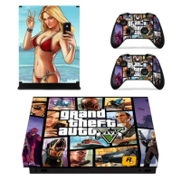 Grand Theft Auto V GTA 5 Skin Sticker Decal For Microsoft Xbox One X Console and 2 Controllers For Xbox One X Skin Sticker Vinyl