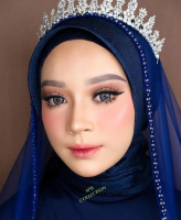 Kerudung slayer pengantin akad nikahan veil mutiara pelengkap hijab jilbab pasmina manten