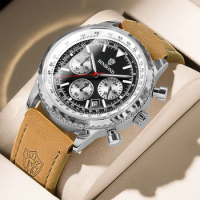 2024 New Fashion Man Quartz Wristwatches Leather Casual Business Clock Men Luxury Watch Automatic Watches Men's Relojes Hombres