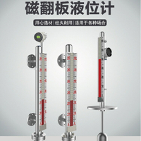 磁翻板液位計4-20mA遠程輸出測量水位油位液氨氨水上下限報警輸出