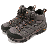 Merrell 戶外鞋 Moab 2 Mid GTX 女鞋 高筒 運動 戶外 健行 登山 防水 灰 黑 ML06062