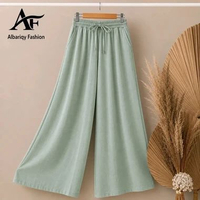 Celana Kulot Crinkle Celana Wanita Premium Celana Basic Kulot Kulot Jumbo XL Sage