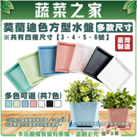 【蔬菜之家】莫蘭迪色方型水盤(多款尺寸可選)多肉透氣四方矮盆水盤 四方盆水盤 底盤 托盤 盛水盤 盆栽 水盤