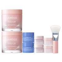 【LANEIGE 蘭芝】粉澎潤睡美人晚安面膜 60ml 雙入組(晚安凍膜 緊緻 撫紋 膠原蛋白 官方直營)