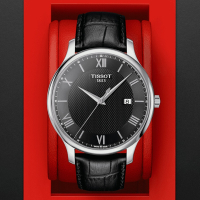 TISSOT天梭 官方授權 TRADITION簡約經典石英腕錶 母親節 禮物 推薦 42mm/T0636101605800