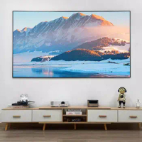 80-120" 8K ALR UST PET Crystal Ambient Light Rejecting Thin Bezel Fixed Frame Projection Screen for Ultra Short Throw Projector