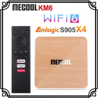 Mecool KM6 Deluxe Edition Amlogic S905X4 TV Box Android 10 4G64G Wifi 6 Google Certified 32G AV1 Media Player 1000M Set Top Box
