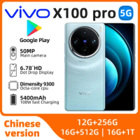 Vivo X100 Pro 5g SmartMobile Phone 6.78" 120HZ 100W Charger 50.0MP Camera Dimensity 9300 NFC 5400mAh Original used phone