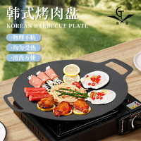 韓式圓形燒烤盤烤肉盤五花肉麥飯石戶外露營烤盤電磁爐燃氣通用