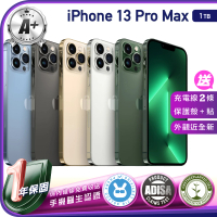 Apple A+級福利品 iPhone 13 Pro Max 1TB 6.7吋（贈充電線+玻璃貼+透明殼）