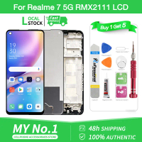 LCD พร้อมกรอบ, ต้นฉบับ, สำหรับ Realme 7 5G RMX2111, หน้าจอแสดงผล LCD, ส่วนประกอบทัชสกรีน, การเปลี่ยน